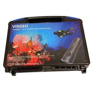 Visgeo DV60 Underwater Diving Flashlight Kit 6500 Lumens‎ 150m IPX8 Waterproof